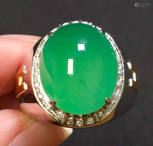 ICY JADEITE&DIAMOND RING