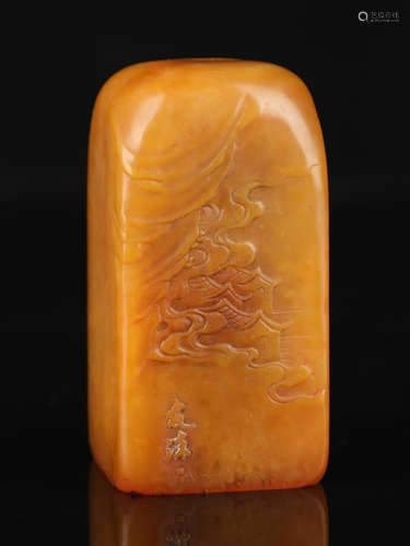 TIANHUANG STONE SEAL CARVED WITH STORY