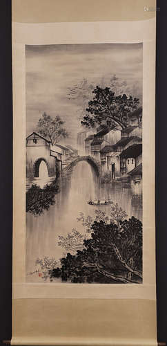 WUGUANZHONG MARK LANDSCAPE PATTERN VERTICAL AXIS PAINTING