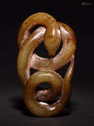 HETIAN JADE PENDANT SHAPED WITH SNAKE