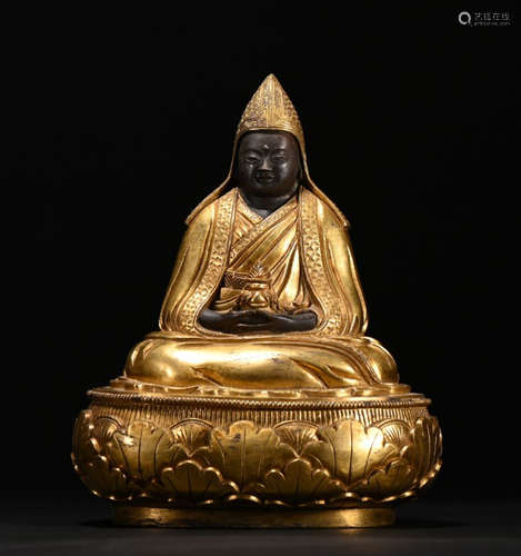 GILT BRONZE BUDDHA STATUE