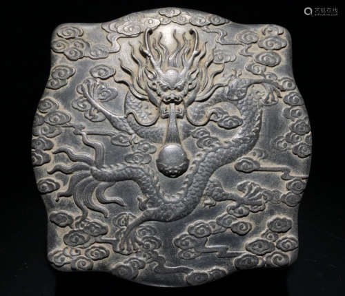 INK SLAB CARVED WITH DRAGON