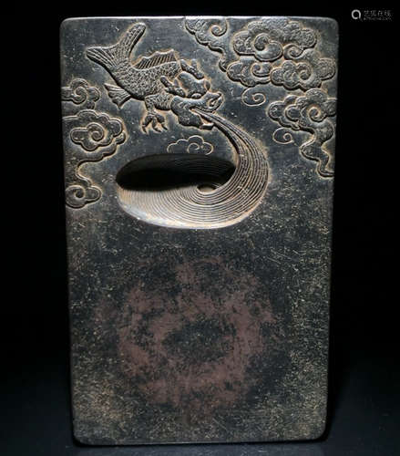 INK SLAB CARVED WITH BEAST