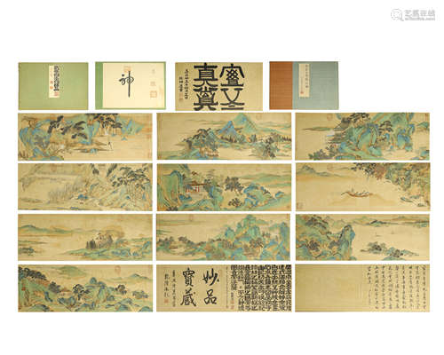 CHOU YING,CHINESE PAINTING AND CALLIGRAPHY ALBUM