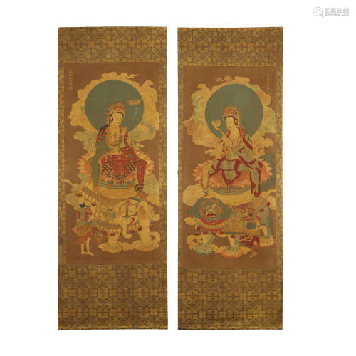 MING DYNASTY,A PAIR OF LARGE AND RARE KESI 
