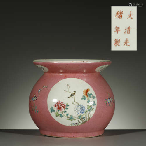 QING DYNASTY,FAMILLE-ROSE VASE