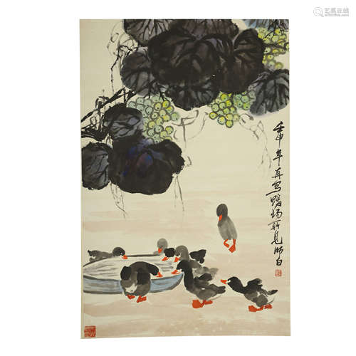 LOU SHIBAI,CHINESE PAINTING AND CALLIGRAPHY