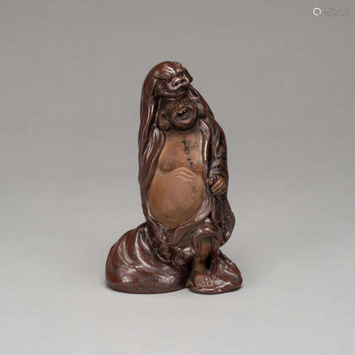 Figur des Hotei aus Bizen-Ware