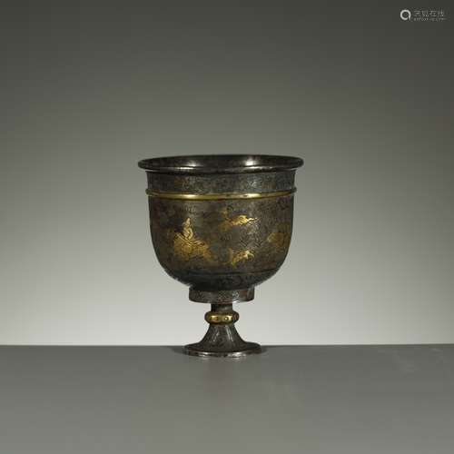 LIAO/JIN DYNASTY,PARCEL-GILT SILVER CUP