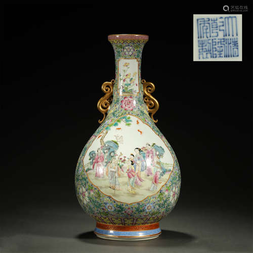 QING DYNASTY,FAMILLE-ROSE VASE