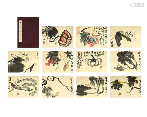 QI BAISHI,CHINESE PAINTING AND CALLIGRAPHY ALBUM