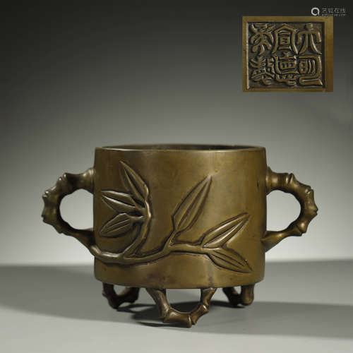 QING DYNASTY,BRONZE CENSER