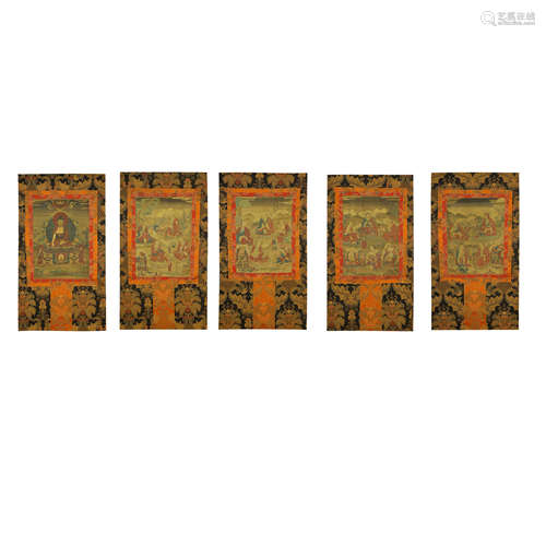 QING DYNASTY,A SET OF TIBETAN TANGKAS