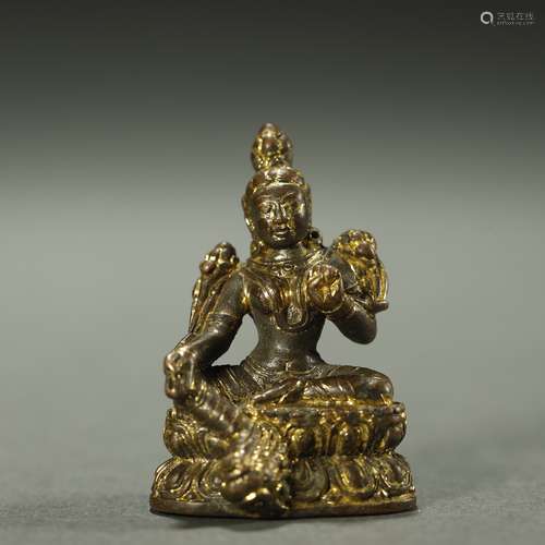 QING DYNASTY,A FINE GILT-BRONZE BUDDHA STATUE