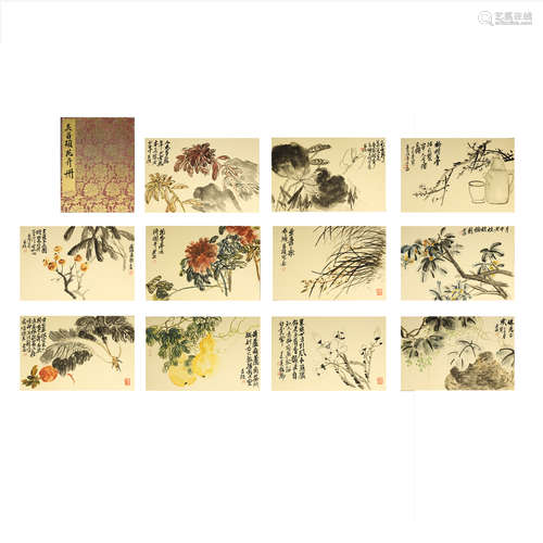 WU CHANGSHUO,CHINESE PAINTING AND CALLIGRAPHY ALBUM