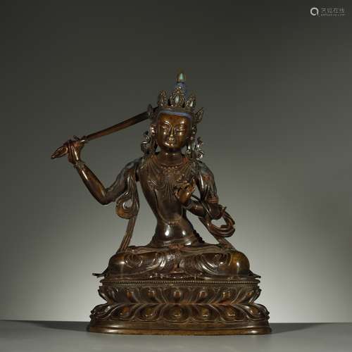 QING DYNASTY,A FINE ALLOY COPPER BUDDHA STATUE