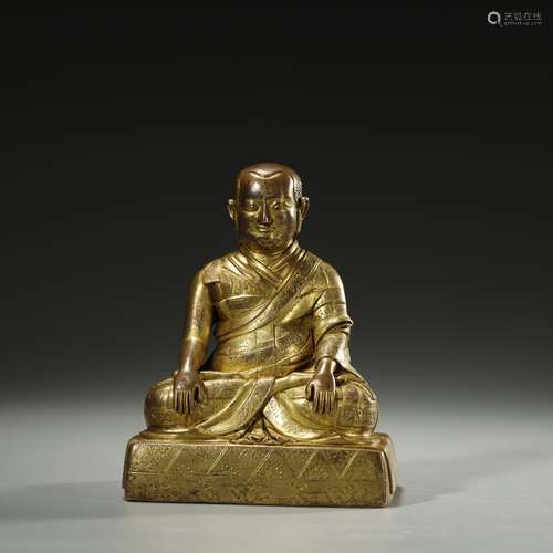 QING DYNASTY,A FINE GILT-BRONZE BUDDHA STATUE