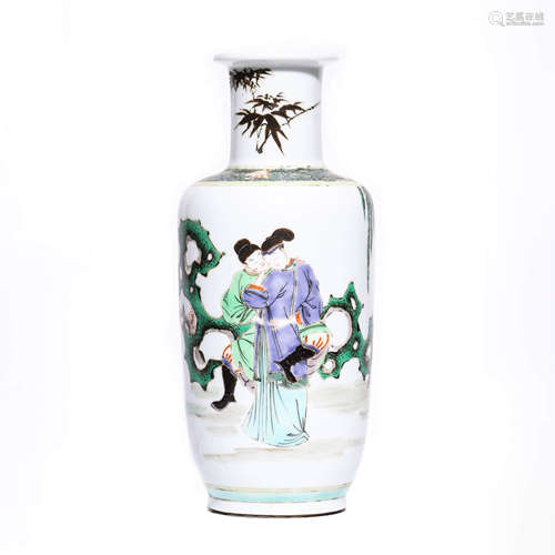 Porcelain Wucai Story Vase