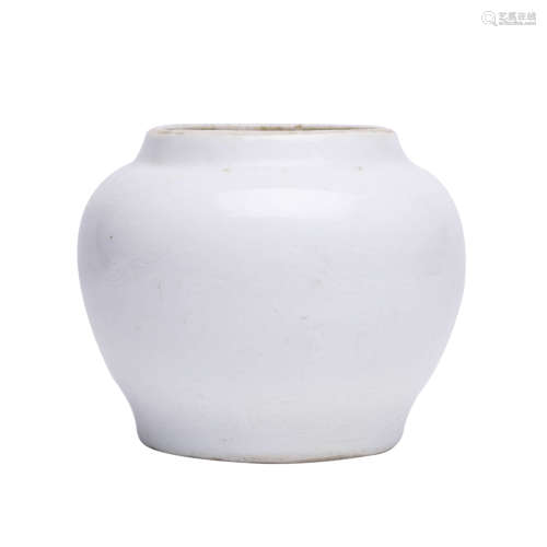 Chinese Porcelain White-Glazed Dragon Jar