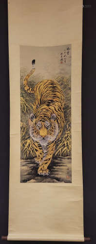 HE XIANGNING TIGER PATTERN PAINTING
