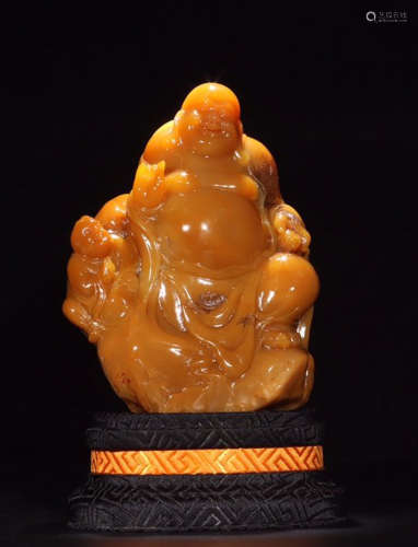 TIANHUANG STONE CARVED MAITREYA STATUE