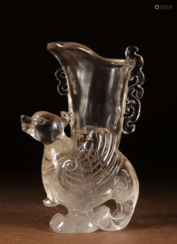 CRYSTAL CARVED BEAST JUE CUP