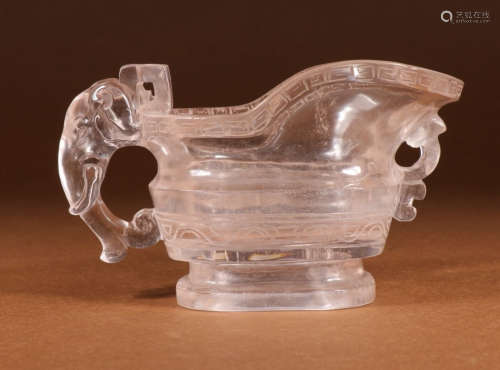 CRYSTAL CARVED JUE CUP