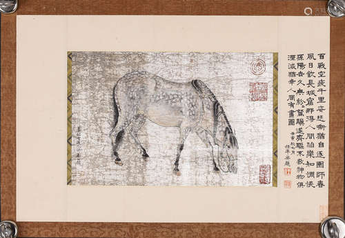 A Chinese horse painting, Li Gonglin mark