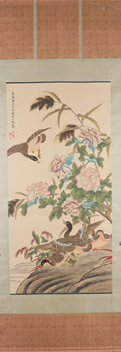 A Chinese bird-and-flower painting, Yu Feian mark