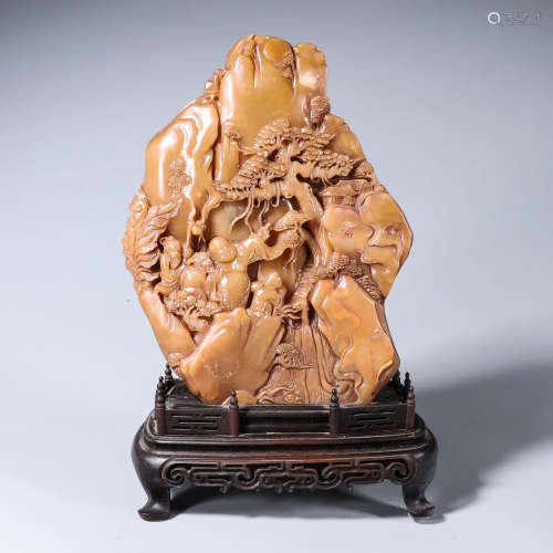 A Shoushan stone carved ornament