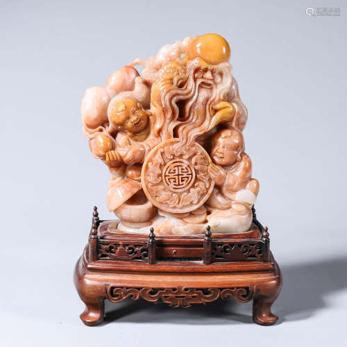 A Shoushan stone carved ornament