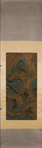 A Chinese landscape painting, Dong Bangda mark