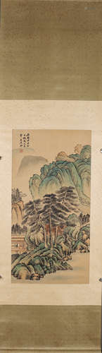 A Chinese landscape painting, Wang Yuanqi mark