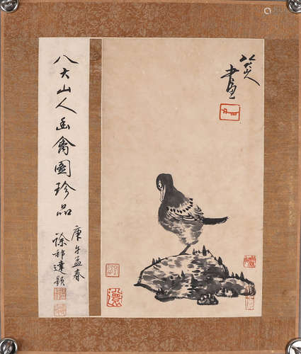 A Chinese bird-and-flower painting, Zhuda mark