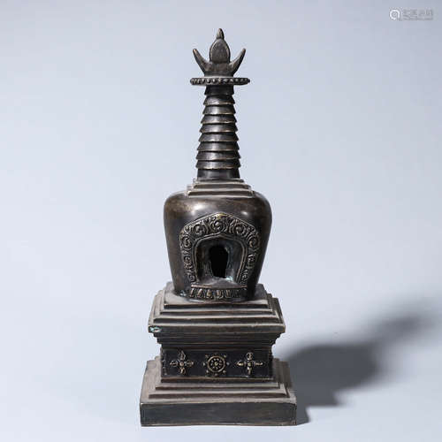 A Tibetan copper pagoda