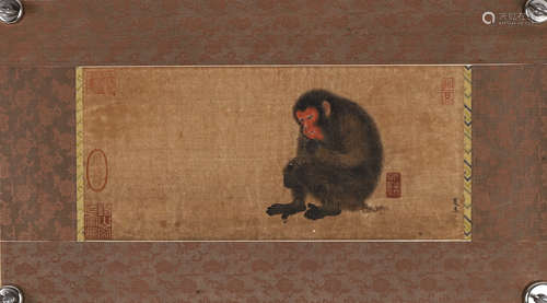 A Chinese monkey painting, Xiayao mark