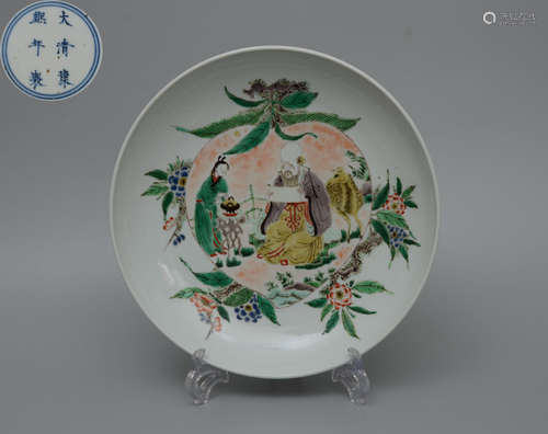 Kangxi Old Man of the South Pole Dish