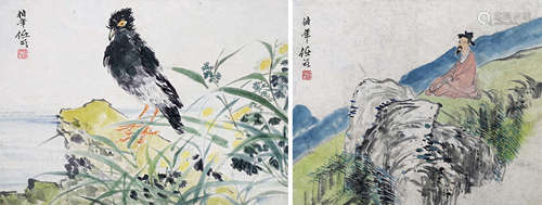 任伯年 花鳥 人物