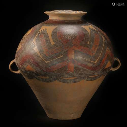Colored Ceramic Vase from Ancient China