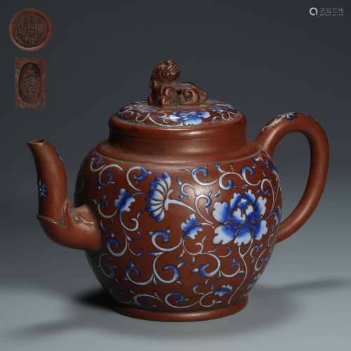 Dark-red Enameled Pottery from Qing