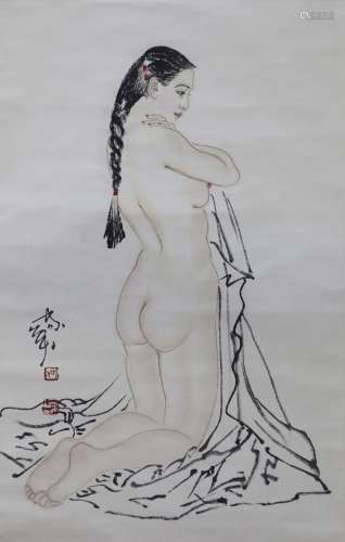 Painting of Nude Persom from HeJiaYing