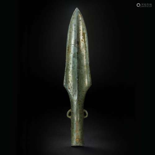 Bronze Weapon with Inscription from Zhan