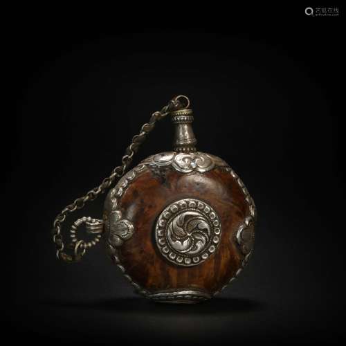 Shadow Wood Snuff Bottle from Qing