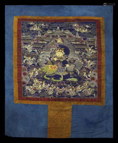 Tapestry Thangka from Qing