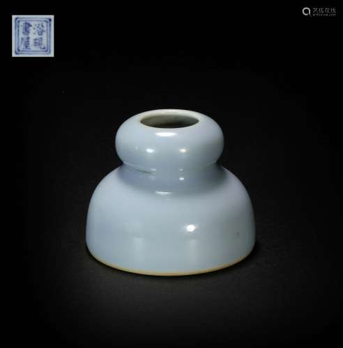 Blue Glazed Vase from Qing