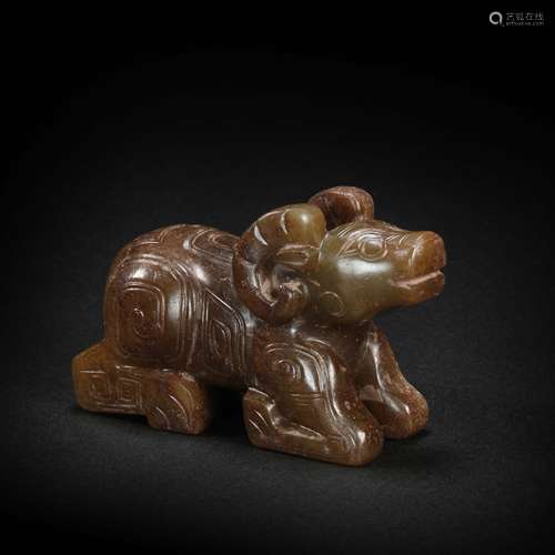 HeTian Jade Ornament in  Beast from Han