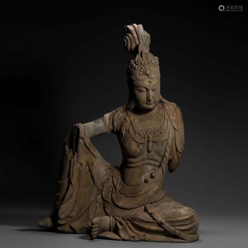 Wood Carved Avalokitesvara from Song