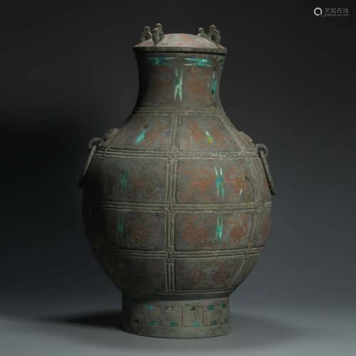 Copper inlaying Jem Vase from Han