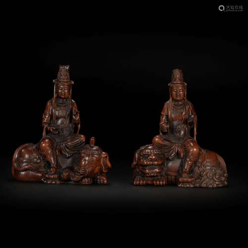 Wood Carved Buddha Statue from Qing