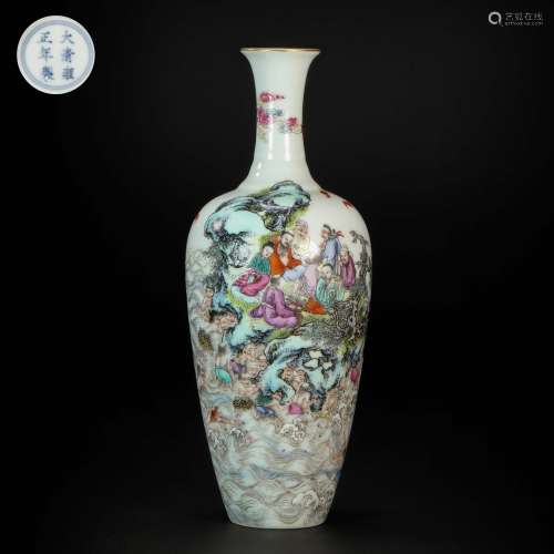 Kiln vase With Human Story from Qing